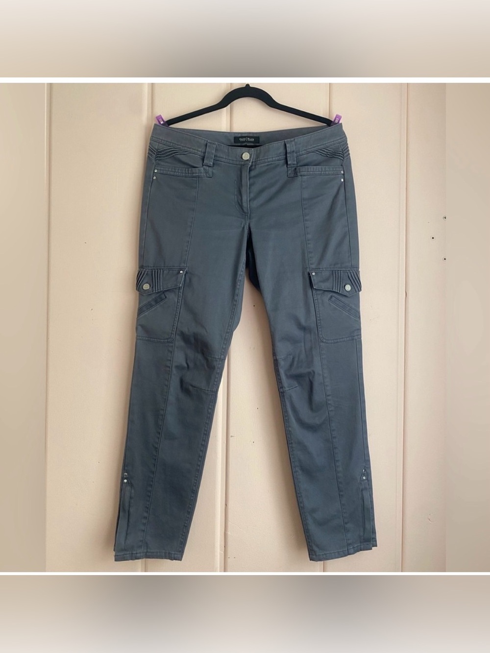 White House Black Market Smoke Gray Cargo Pants sz8